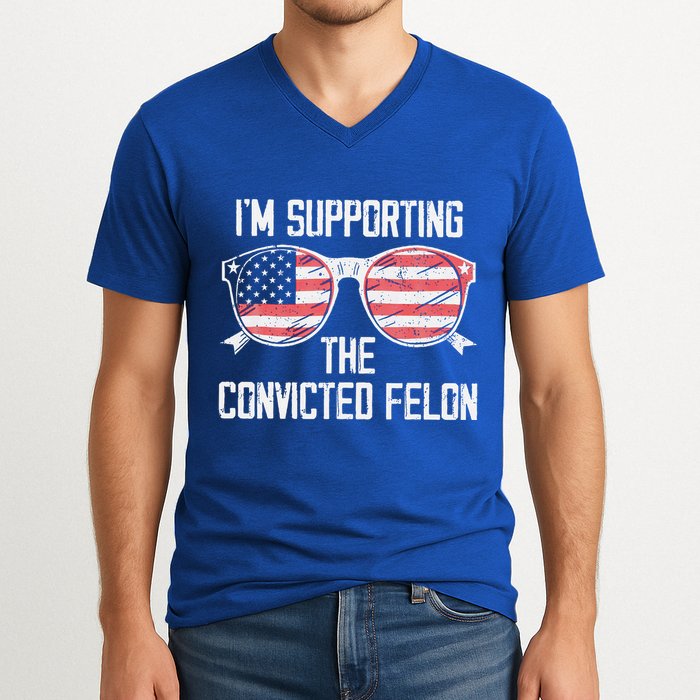 IM Supporting The Convicted Felon V-Neck T-Shirt