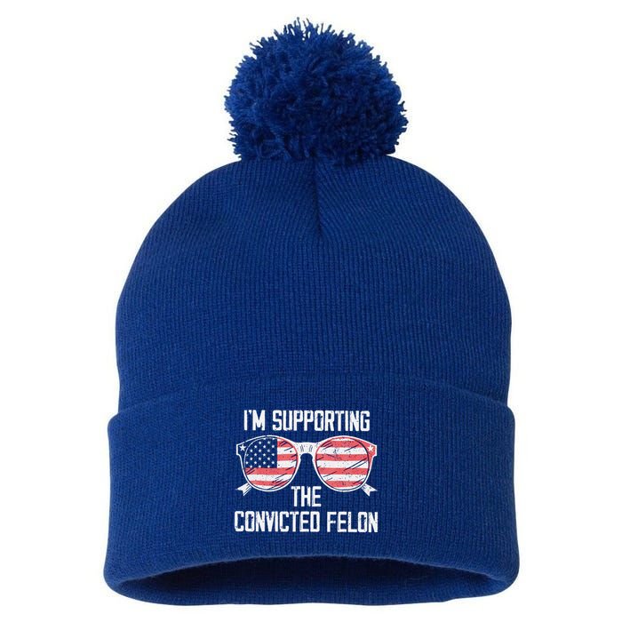 IM Supporting The Convicted Felon Pom Pom 12in Knit Beanie