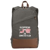 IM Supporting The Convicted Felon Cotton Canvas Backpack