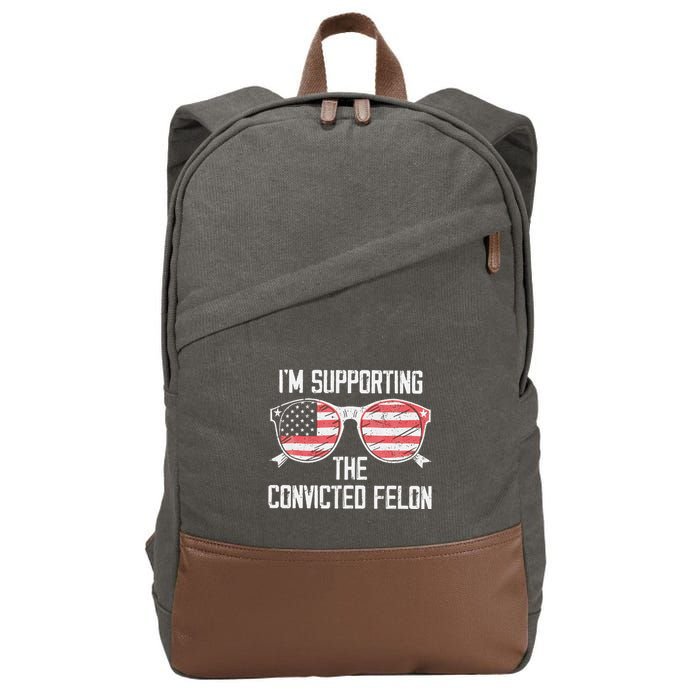 IM Supporting The Convicted Felon Cotton Canvas Backpack