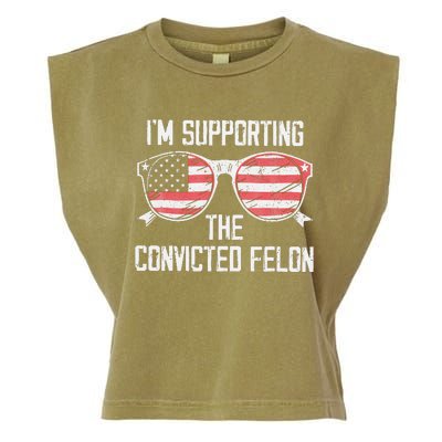 IM Supporting The Convicted Felon Garment-Dyed Women's Muscle Tee