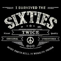 I SURVIVED The SIXTIES TWICE Built In 60s 70th 60th Birthday Bucket Hat
