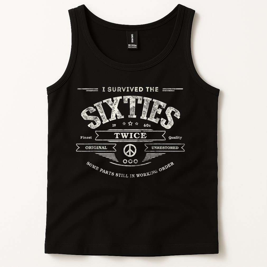 I SURVIVED The SIXTIES TWICE Built In 60s 70th 60th Birthday Tank Top