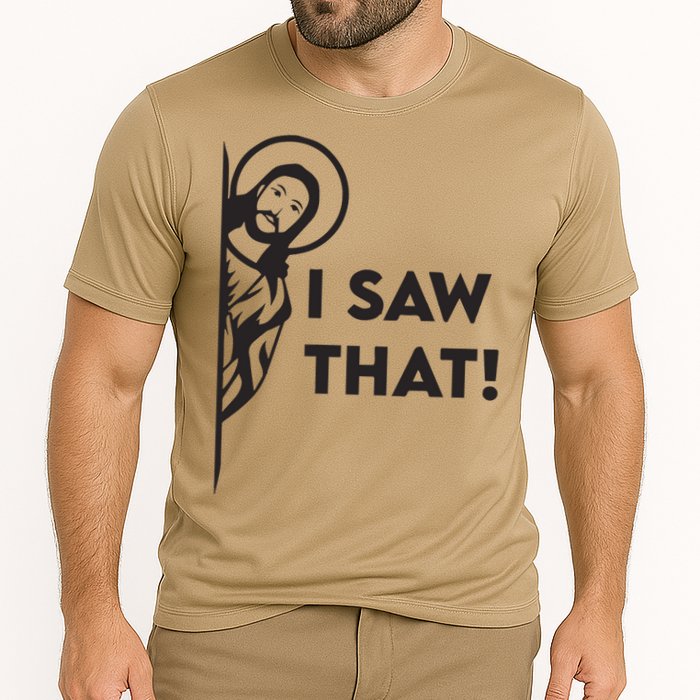 I Saw That Funny Jesus Meme Christian Cooling Performance Crew T-Shirt