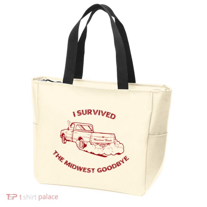 I Survived The Midwest Goodbye Zip Tote Bag