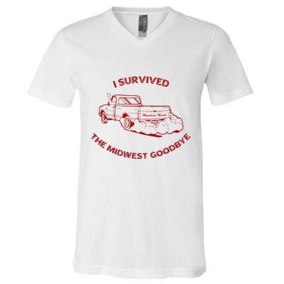 I Survived The Midwest Goodbye V-Neck T-Shirt