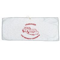 I Survived The Midwest Goodbye Large Microfiber Waffle Golf Towel