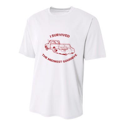 I Survived The Midwest Goodbye Youth Performance Sprint T-Shirt