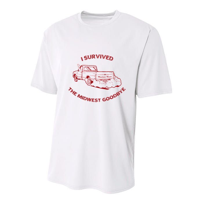 I Survived The Midwest Goodbye Youth Performance Sprint T-Shirt