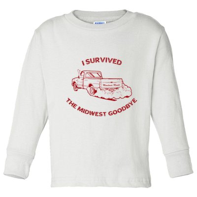 I Survived The Midwest Goodbye Toddler Long Sleeve Shirt