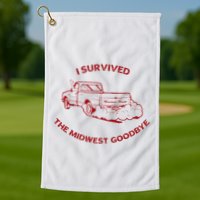 I Survived The Midwest Goodbye Golf Towel