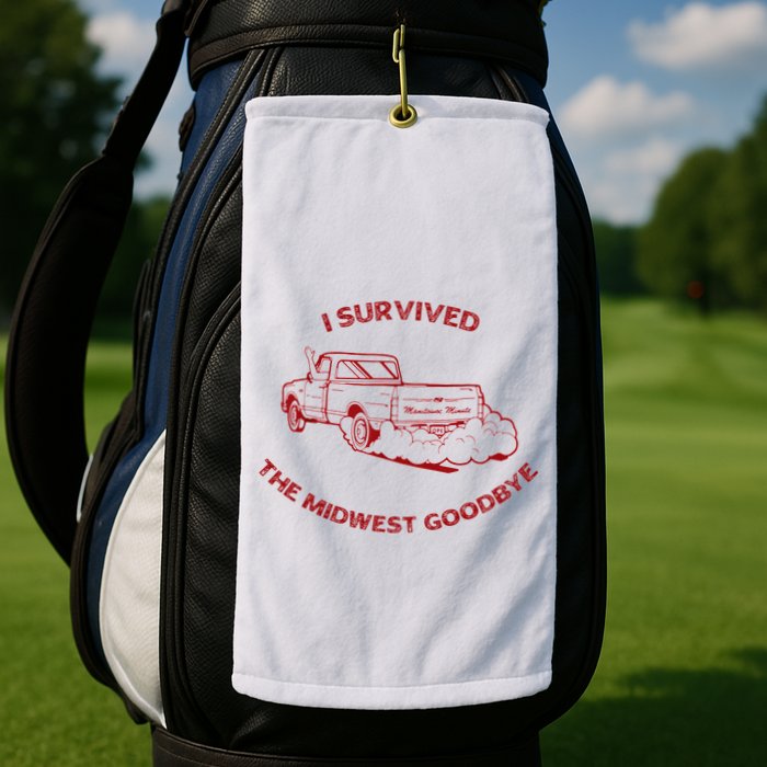 I Survived The Midwest Goodbye Golf Towel
