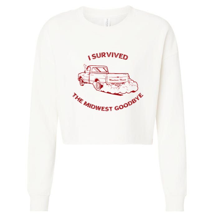 I Survived The Midwest Goodbye Cropped Pullover Crew