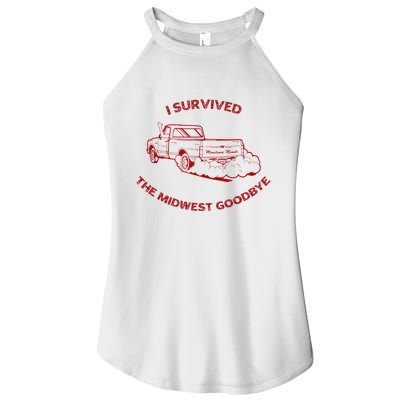 I Survived The Midwest Goodbye Women's Perfect Tri Rocker Tank