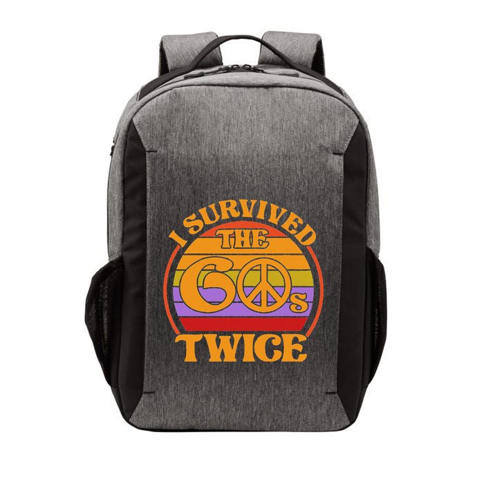 I Survived The 60S Twice Funny Sixties Classic Birthday Vector Backpack