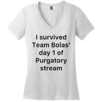 I Survived Team Bolas’ Day 1 Of Purgatory Stream Women's V-Neck T-Shirt