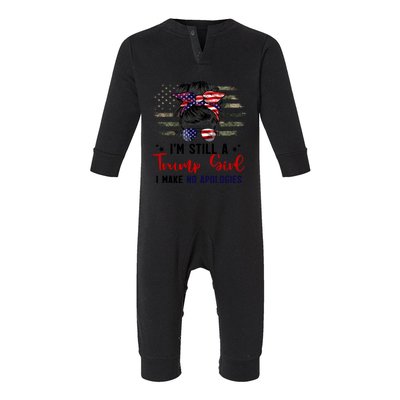 IM Still Trump I Make No Apologies Trump 2024 Election Gift Infant Fleece One Piece