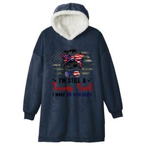 IM Still Trump I Make No Apologies Trump 2024 Election Gift Hooded Wearable Blanket