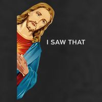 I Saw That Funny Jesus Christian 7 Panel Mesh Trucker Snapback Hat