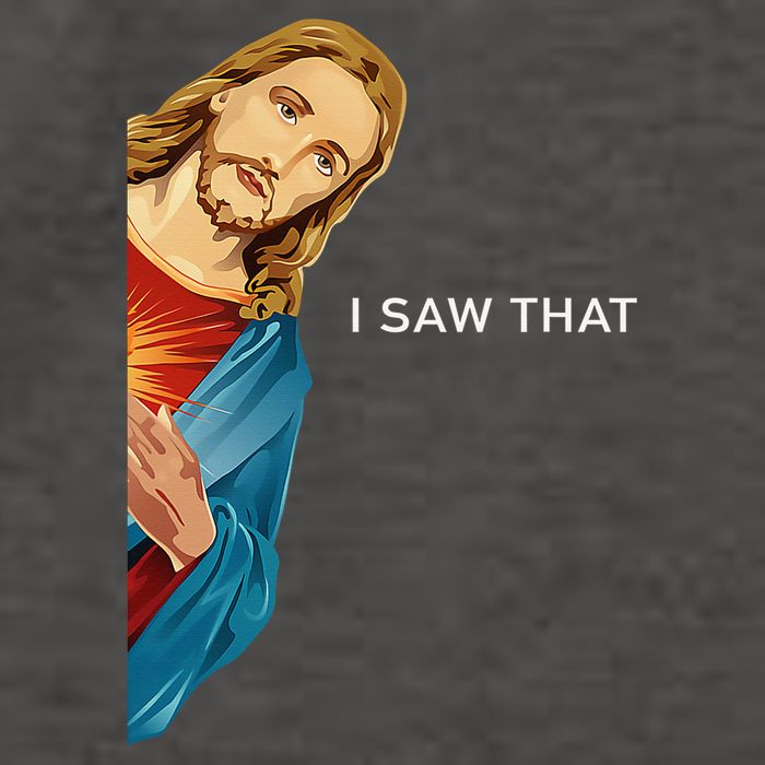 I Saw That Funny Jesus Christian Vector Backpack
