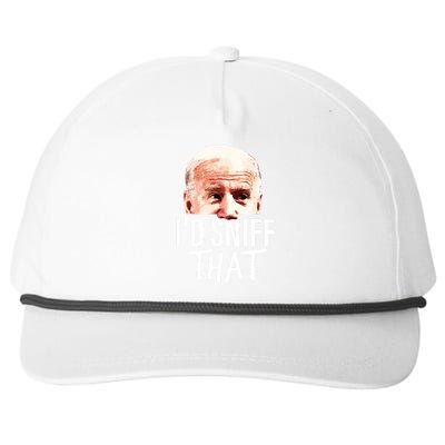 Id Sniff That Anti Joe Biden Funny Parody Snapback Five-Panel Rope Hat