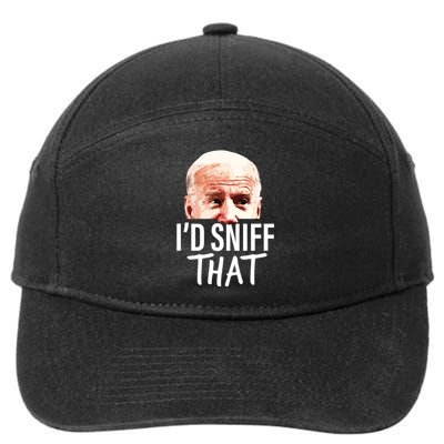 Id Sniff That Anti Joe Biden Funny Parody 7-Panel Snapback Hat