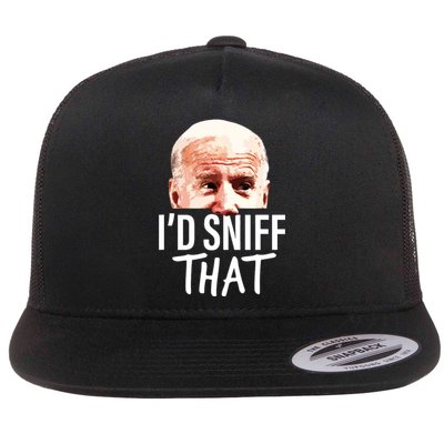 Id Sniff That Anti Joe Biden Funny Parody Flat Bill Trucker Hat