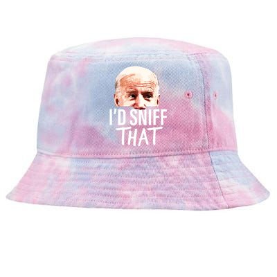 Id Sniff That Anti Joe Biden Funny Parody Tie-Dyed Bucket Hat