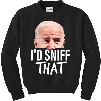 ID Sniff That. Anti Joe Biden Funny Parody Kids Sweatshirt