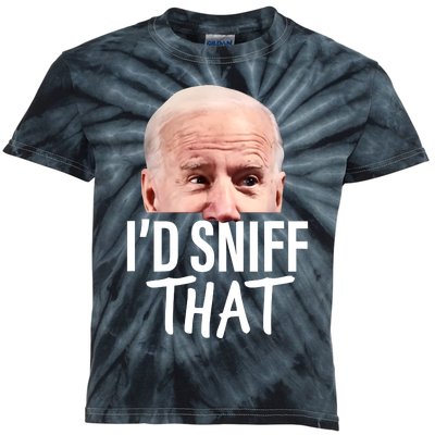 ID Sniff That. Anti Joe Biden Funny Parody Kids Tie-Dye T-Shirt