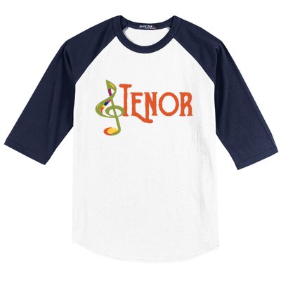 I Sing Tenor Barbershop Quartet Vocal Singer Cool Gift Baseball Sleeve Shirt