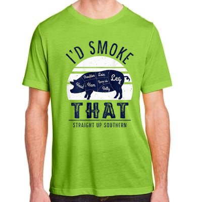 ID Smoke That Straight Up Southern Pork Cuts Grilling Bbq Adult ChromaSoft Performance T-Shirt