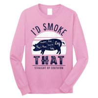 ID Smoke That Straight Up Southern Pork Cuts Grilling Bbq Long Sleeve Shirt