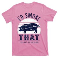 ID Smoke That Straight Up Southern Pork Cuts Grilling Bbq T-Shirt