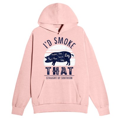 ID Smoke That Straight Up Southern Pork Cuts Grilling Bbq Urban Pullover Hoodie