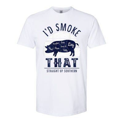 ID Smoke That Straight Up Southern Pork Cuts Grilling Bbq Softstyle CVC T-Shirt