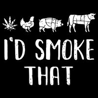I'd Smoke That Funny BBQ Weed Cannabis Impact Tech Backpack