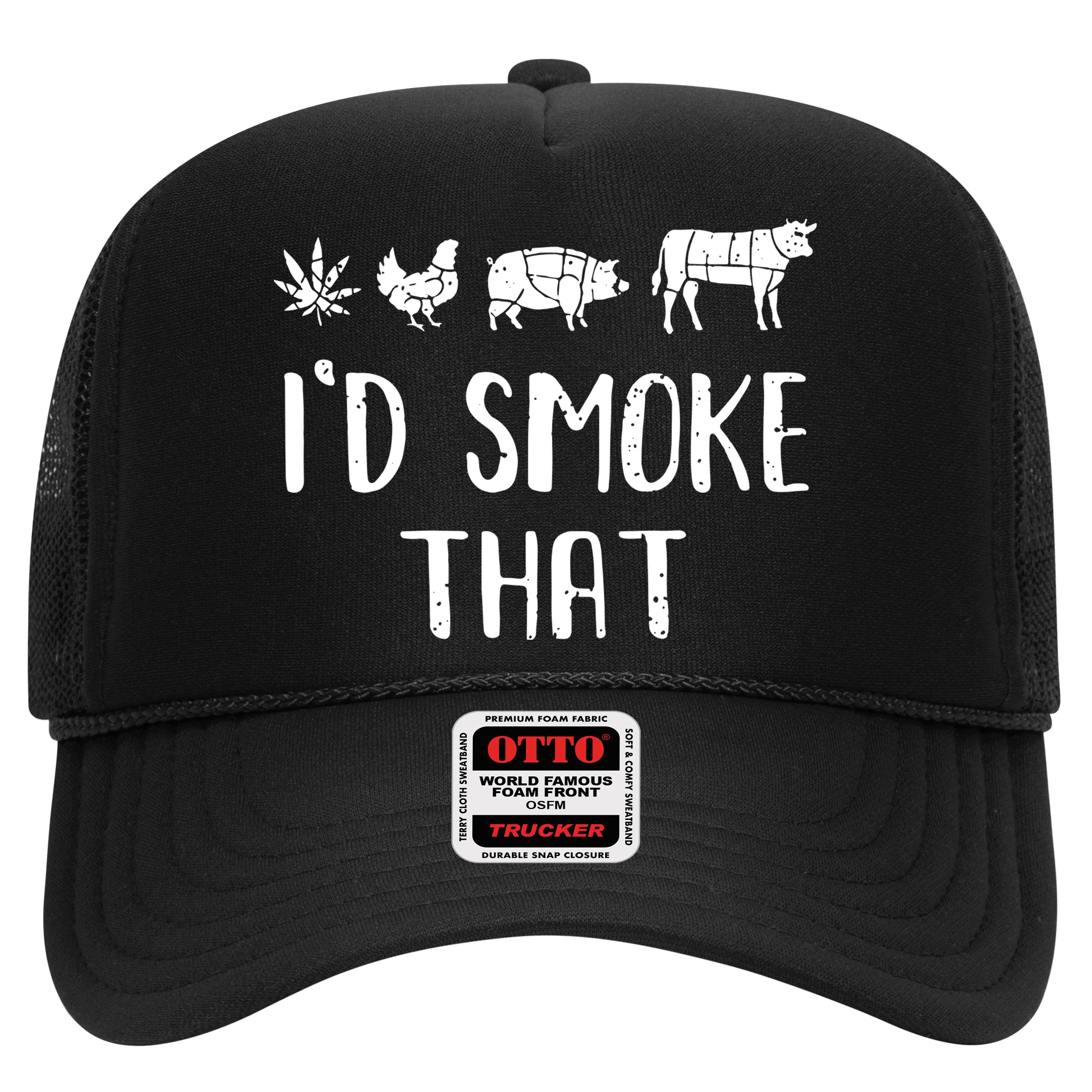 I'd Smoke That Funny BBQ Weed Cannabis Hat