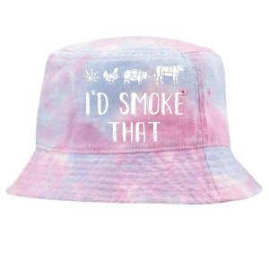 I'd Smoke That Funny BBQ Weed Cannabis Tie-Dyed Bucket Hat