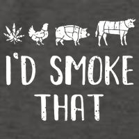 I'd Smoke That Funny BBQ Weed Cannabis Vector Backpack