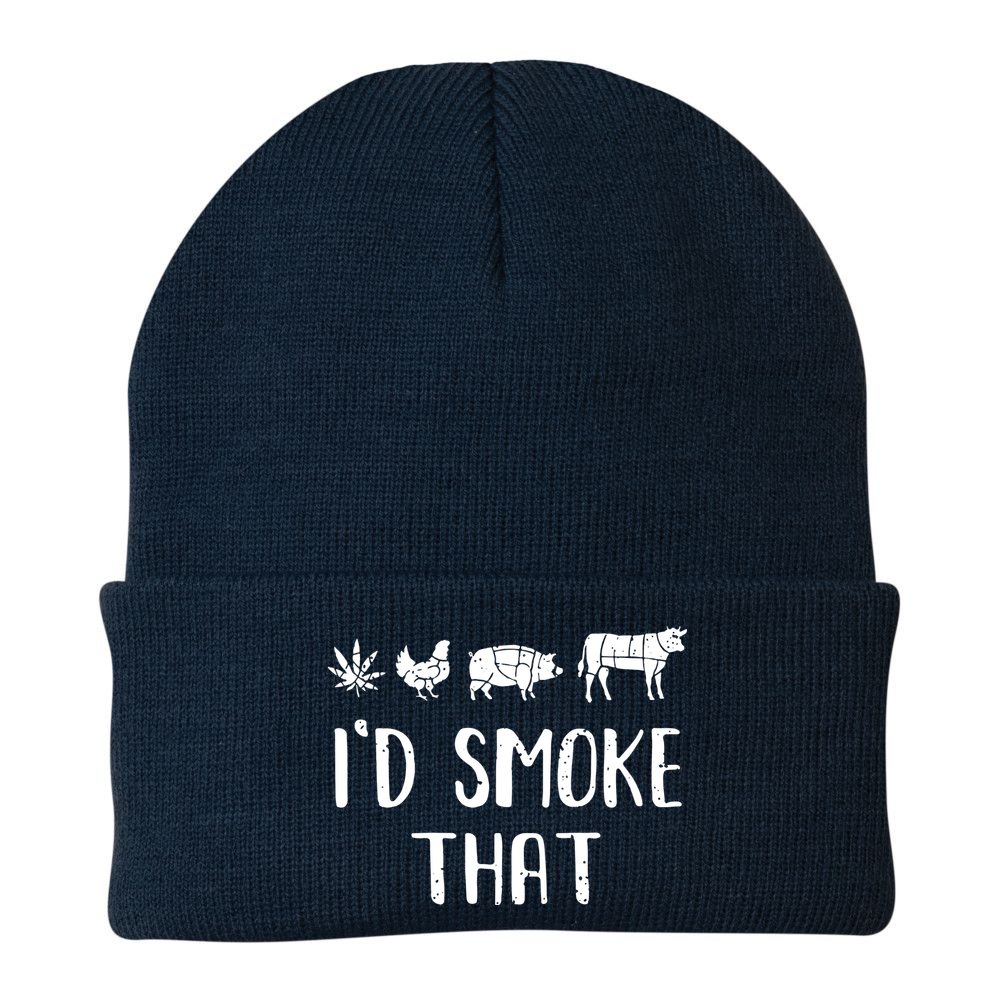 I'd Smoke That Funny BBQ Weed Cannabis Beanie