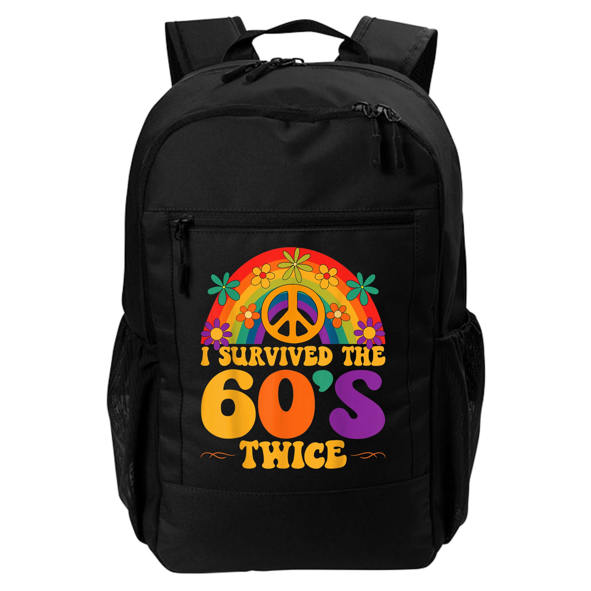 I Survived The 60s Twice Sixties 70th 70s Year Old Birthday Backpack