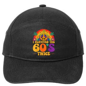 I Survived The 60s Twice Sixties 70th 70s Year Old Birthday 7-Panel Snapback Hat