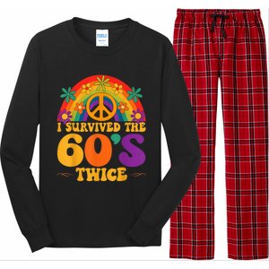 I Survived The 60s Twice Sixties 70th 70s Year Old Birthday Long Sleeve Pajama Set