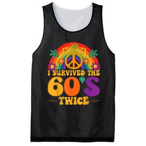 I Survived The 60s Twice Sixties 70th 70s Year Old Birthday Mesh Reversible Basketball Jersey Tank