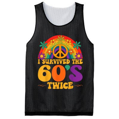 I Survived The 60s Twice Sixties 70th 70s Year Old Birthday Mesh Reversible Basketball Jersey Tank