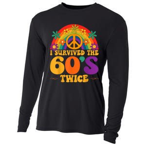 I Survived The 60s Twice Sixties 70th 70s Year Old Birthday Cooling Performance Long Sleeve Crew