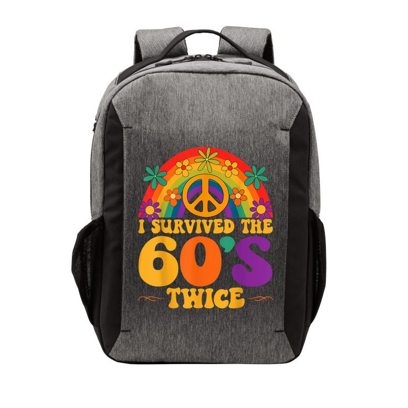 I Survived The 60s Twice Sixties 70th 70s Year Old Birthday Vector Backpack