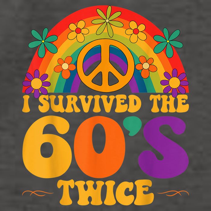 I Survived The 60s Twice Sixties 70th 70s Year Old Birthday Vector Backpack