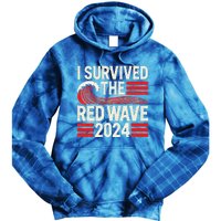 I Survived The Red Wave 2024 Tie Dye Hoodie